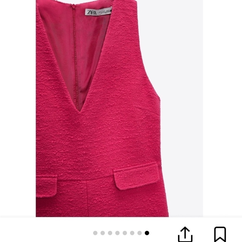 Zara Textured Weave Fuchsia Romper - image 3